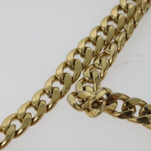 PRADA Chain Shoulder Bag Leather Pink Gold Auth 127990 - Picture 9 of 16